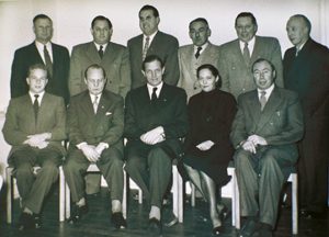 Der Vorstand (circa 1950): W. Napp, E. Weigelt, W. Schemuth, H. Möslein, H. Bernards, F. Müller, P. Schmitz, W. Werner, H. Henze, M. Liessem, J. Möslein