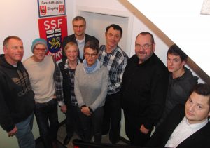 SSF Vorstand 2016: (v.l.) Frank Herboth, Harald Göbel, Maike Schramm, Lutz Thieme, Ute Pilger, Ferdinand Krause, Dietmar Kalsen, Sascha Pierry, Christoph Mertens
