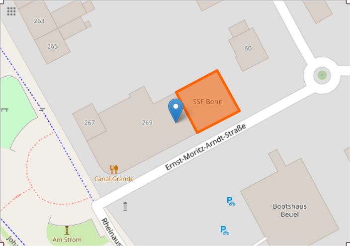 Open Street Map: Bootshaus Beuel
