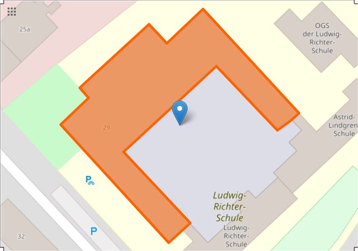 Open Street Map: Sporthalle der Ludwig-Richter-Schule