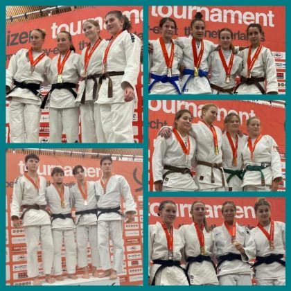 oben links: Soraya Günther (2.v.l.), oben rechts: Leia Deeb (1. v.r.), mitte rechts: Salima Günther (4. v.r.) unten li: Nouri Günther (2.vli), unten re: Katrin Zaytseva (2. v.r.)