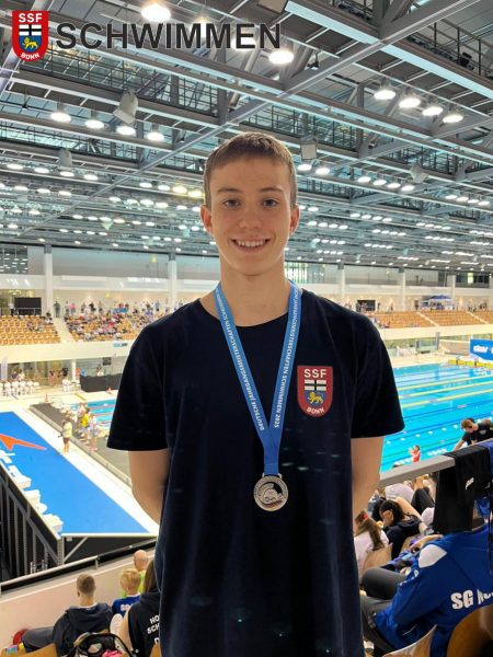 2025-06-11 DJM 2025 Nico Meisner Silber 1500F web Nico Meisner, Deutscher Vize-Jahrgangsmeister 2025 über 1500m Freistil im Jahrgang 2011
