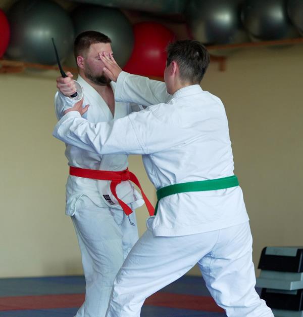 Abwehr eines Messerangriffs (Foto: Jan T. Taufer)