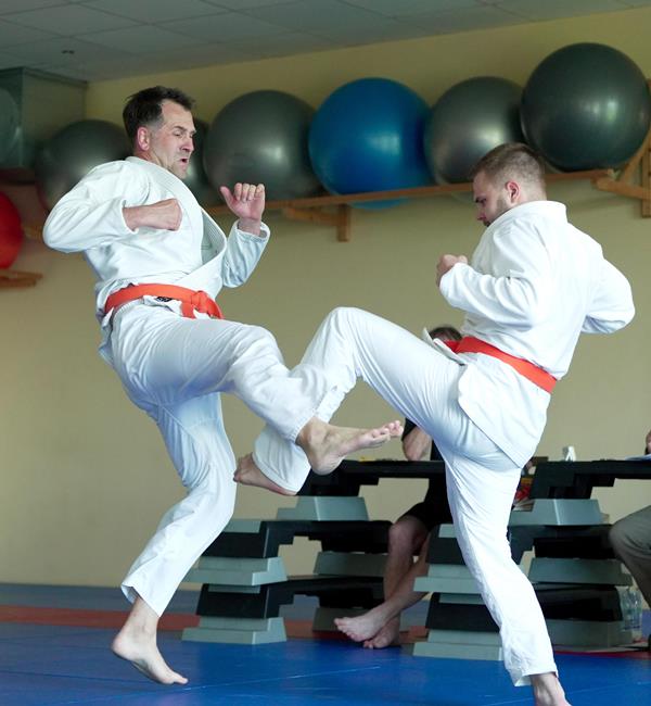 Abwehr mit dem Unterschenkel (Foto: Jan T. Taufer)