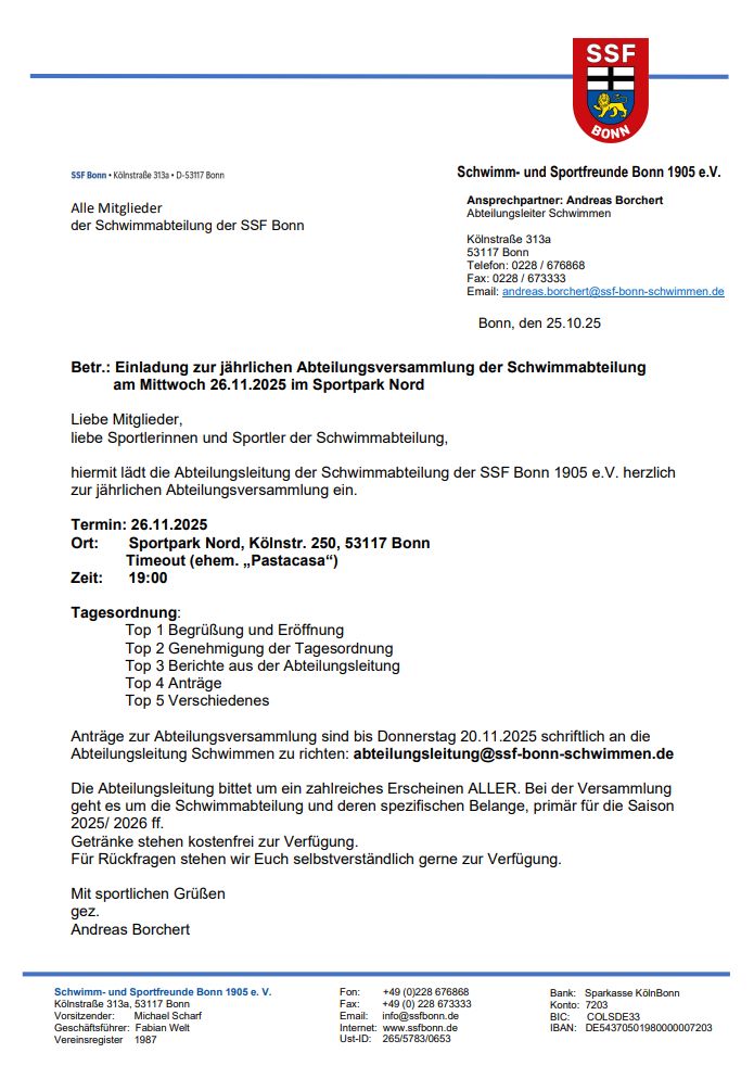 Einladung Abteilungsversammlung (Vorschau-Bild)