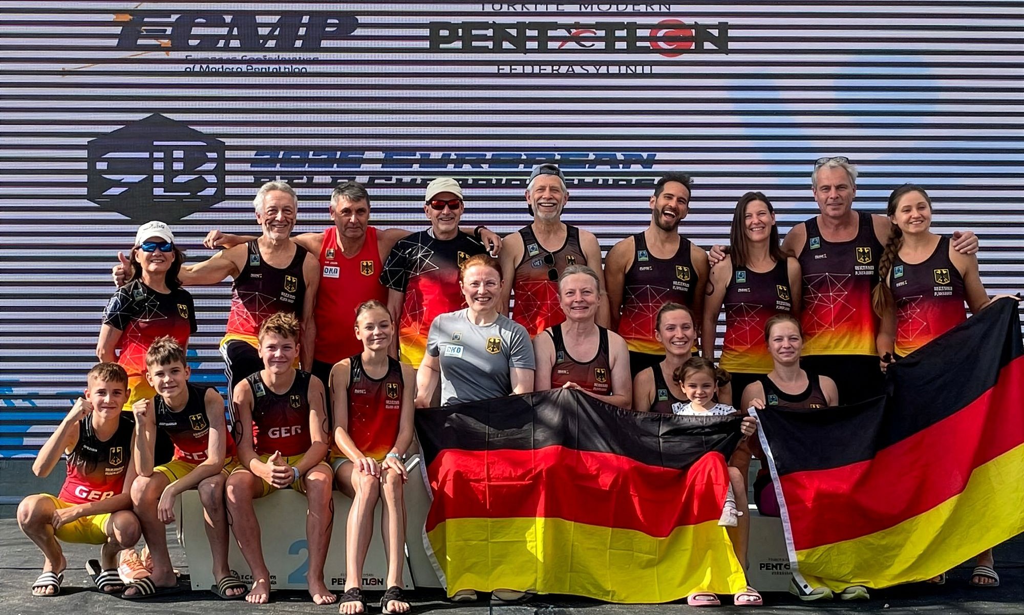 Die deutsche Mannschaft - 2. v.r.: Hans Jörg Kuck