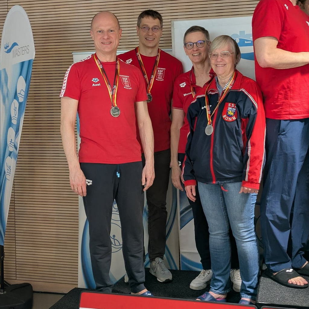 Deutsche Meisterschaften Lange Strecken der Masters 2026, Stuttgart / 4x200m Freistil (AK240), Jochen Kaminski, Monika Zender, Axel Werkhausen, Maike Schramm
